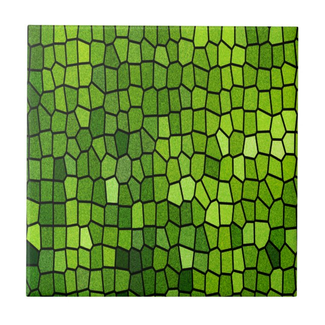 Green Cut Glass Look  Tile (Front)