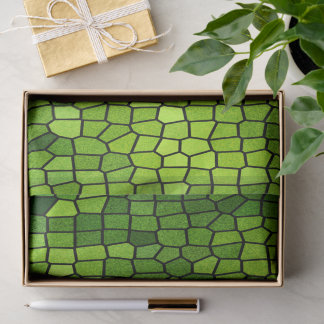 Green Cut Glass Look  Tissue Paper