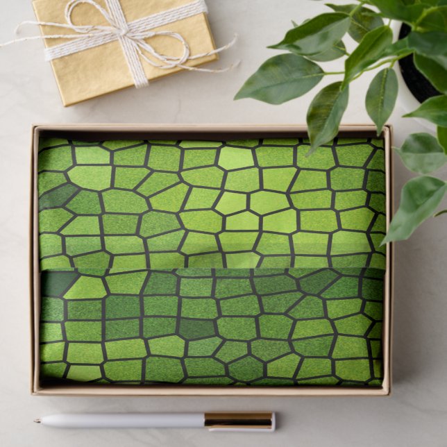 Green Cut Glass Look  Tissue Paper (Gift)