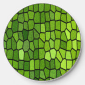 Green Cut Glass Look Wireless Charger (Front)