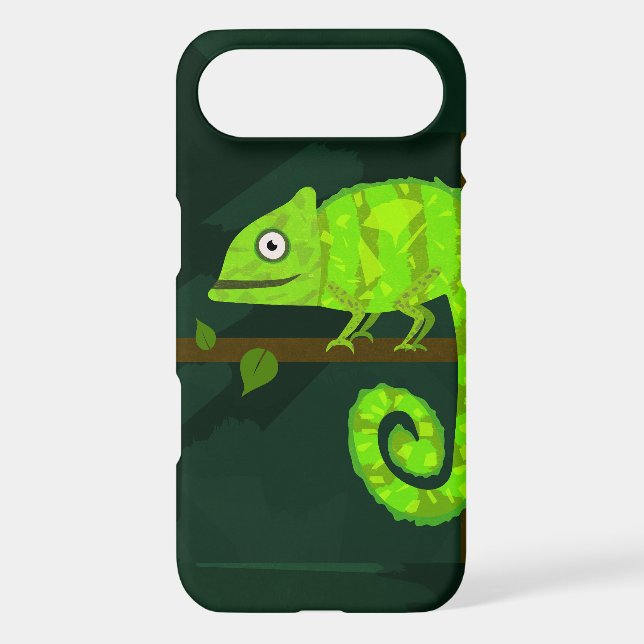 Green cute chameleon Case-Mate iPhone case (Back)