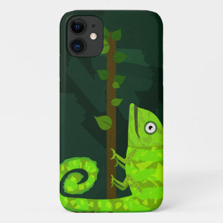 Green cute chameleon iPhone 11 case