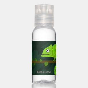 Green cute chameleon hand sanitizer