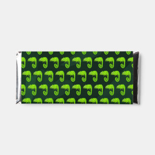 Green cute chameleon hershey bar favors