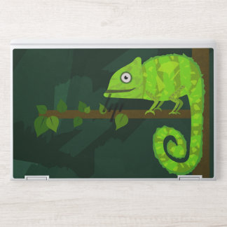 Green cute chameleon HP laptop skin