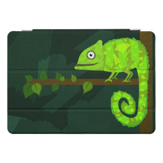 Green cute chameleon iPad pro cover