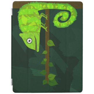 Green cute chameleon iPad smart cover