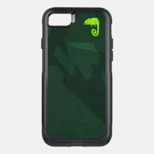 Green cute chameleon OtterBox commuter iPhone SE/8/7 case