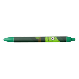 Green cute chameleon pen