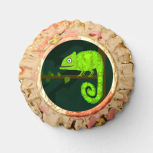 Green cute chameleon reese's peanut butter cups