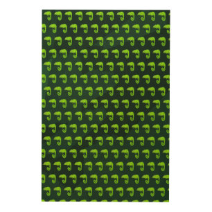 Green cute chameleon wood wall art