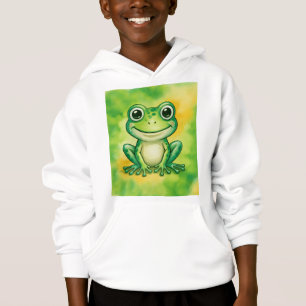 Green cute frog hoodie