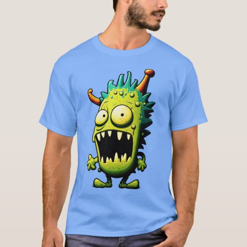 Green Cute Little Monster T_Shirt