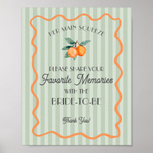 Green Cutie Main Squeeze Favorite Memories Bride Poster