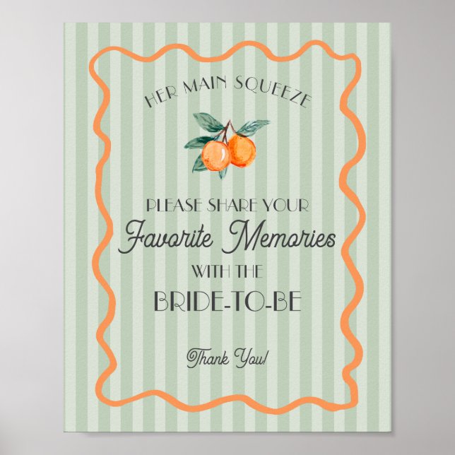 Green Cutie Main Squeeze Favorite Memories Bride Poster (Front)