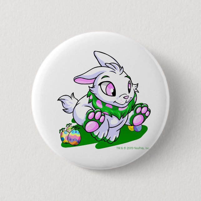 Green Cybunny racing through neggs Button (Front)