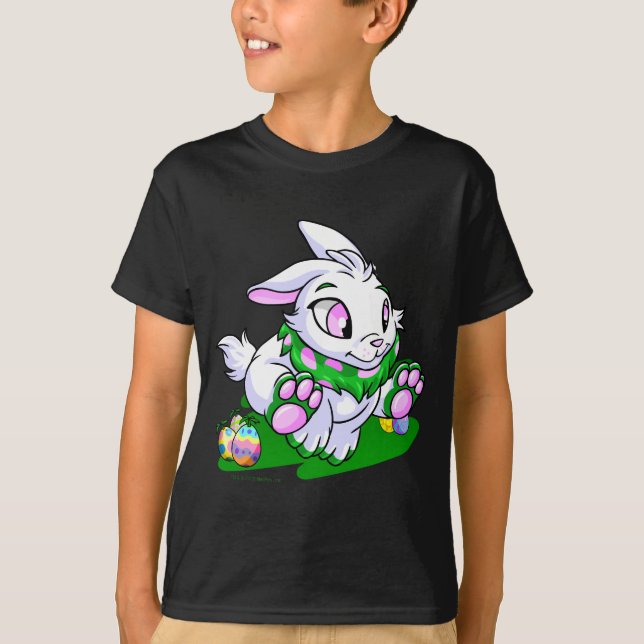 Green Cybunny racing through neggs T-Shirt (Front)