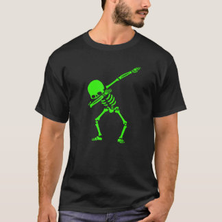 Green Dabbing Skeleton  T-Shirt