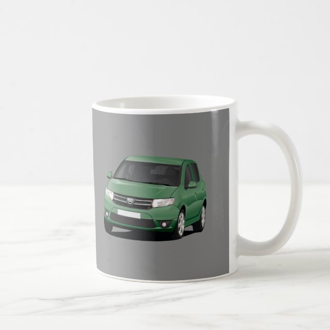 Green Dacia Sandero 2 x image Coffee Mug (Right)