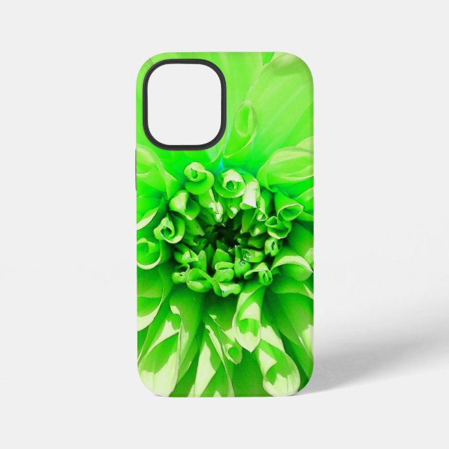 Green Dahlia Flower iPhone Case (Back)