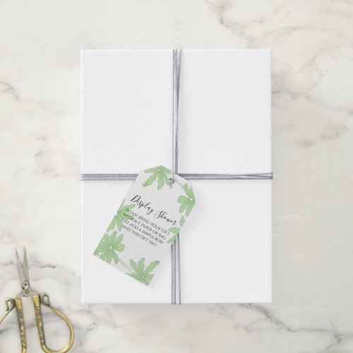 Green Daisies Display Bridal Shower Gift Tags