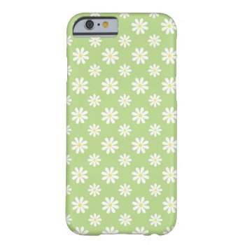 Green Daisies Floral Pattern Barely There Iphone 6 Case by heartlockedcases at Zazzle