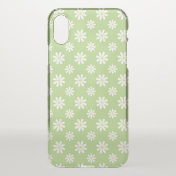 Green Daisies Floral Pattern Iphone Xs Case by heartlockedcases at Zazzle