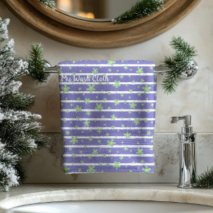 Green Daisies Flowers Pattern Bath Towel Set