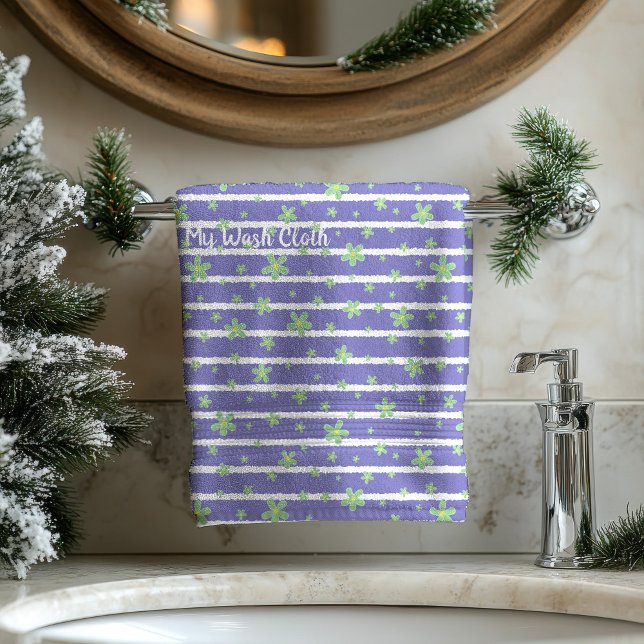 Green Daisies Flowers Pattern   Bath Towel Set (Green Daisies Flowers Pattern Bath Towel Set)