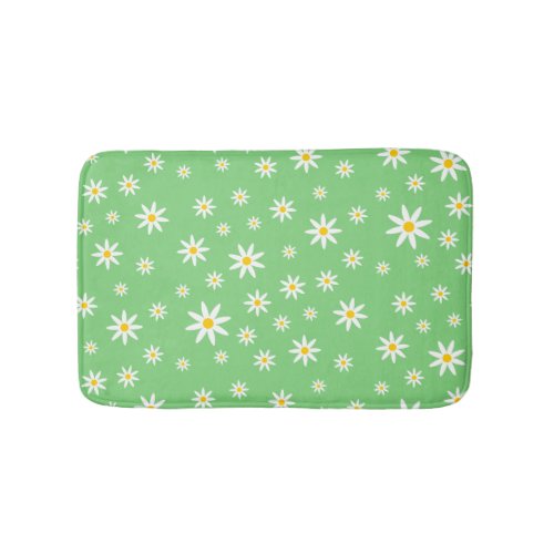 Green Daisy Bath Mat