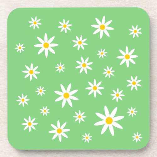 Green Daisy Coasters