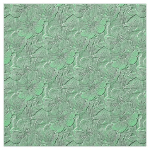 Green Daisy Flowers Nature Art Pattern Fabric