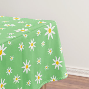 Green Daisy Tablecloth