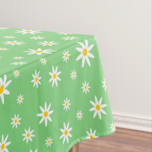 Green Daisy Tablecloth