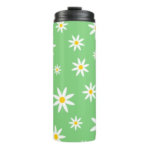 Green Daisy Thermal Tumbler