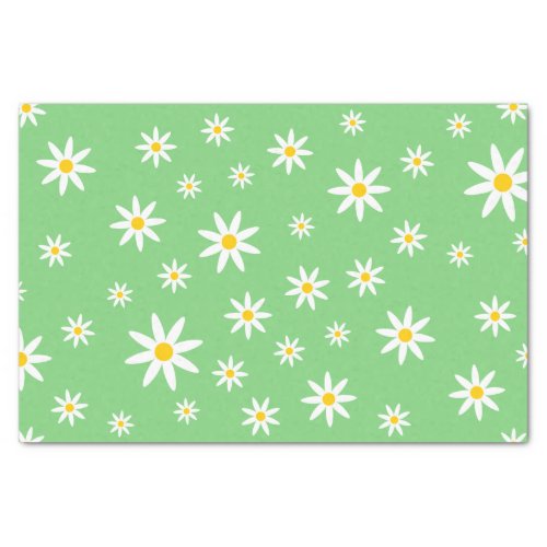 Green Daisy Tissue Paper