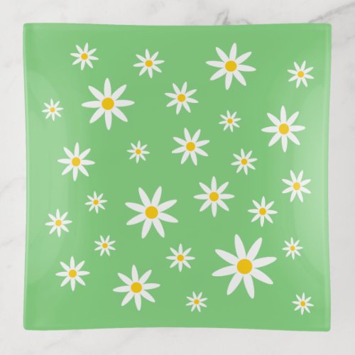 Green Daisy Trinket Tray