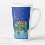 Green Dala Horse Whimsical Art Latte Mug at Zazzle