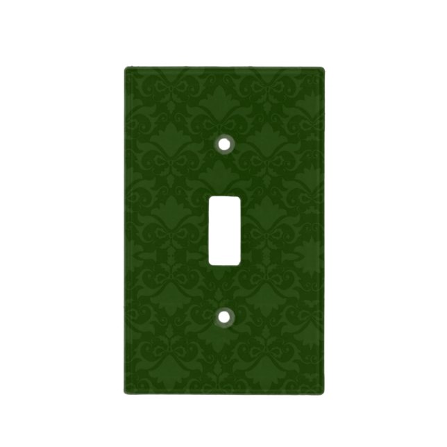 Green Damask Bows Light Switch Cover (Front)
