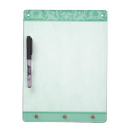 Green damask dry erase board
