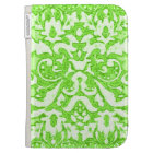Green Damask Kindle Case