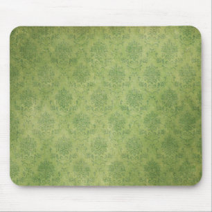 Green Damask Mousepad