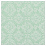 Green damask pattern fabric