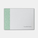 Green damask pattern post-it notes
