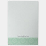 Green damask pattern post-it notes