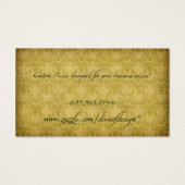 Green Damask Personal Card (Back)