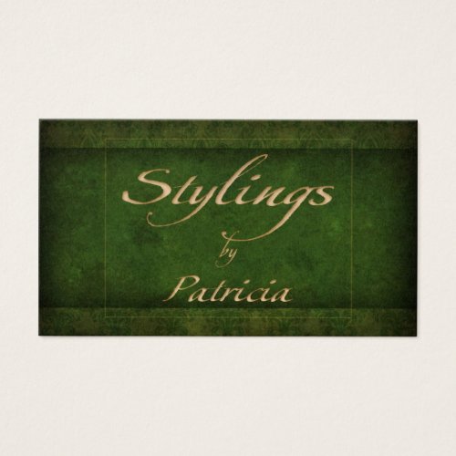 Green Damask Personal Card Business Card Templates