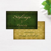 Green Damask Personal Card (Desk)