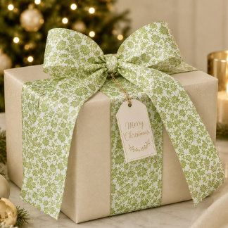 Green Damask Ribbon