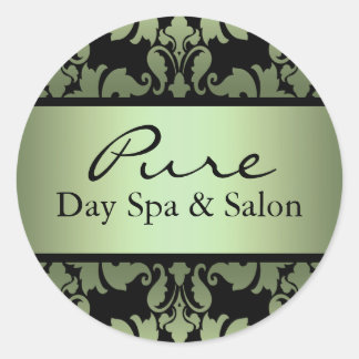 Green Damask Sticker